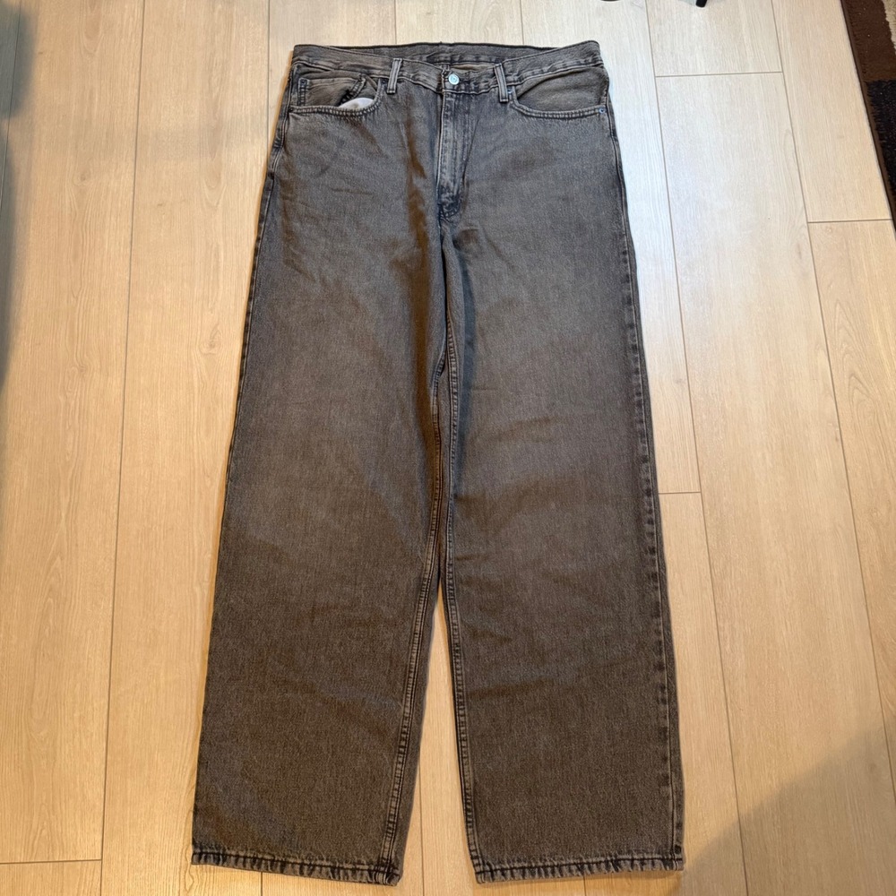 Levi's 578 Baggy Jeans Mens 36x34 Grey Wide Leg Denim brand new